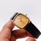 1982 Seiko Dolce Frosted Golden Dial Tank Men's Wrist-Watch