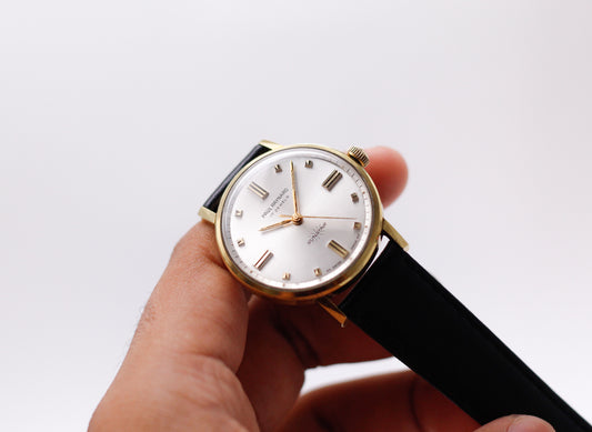 1960s Paul Raynard Mechanical Silver Sunburst Dial Men's Wrist-Watch
