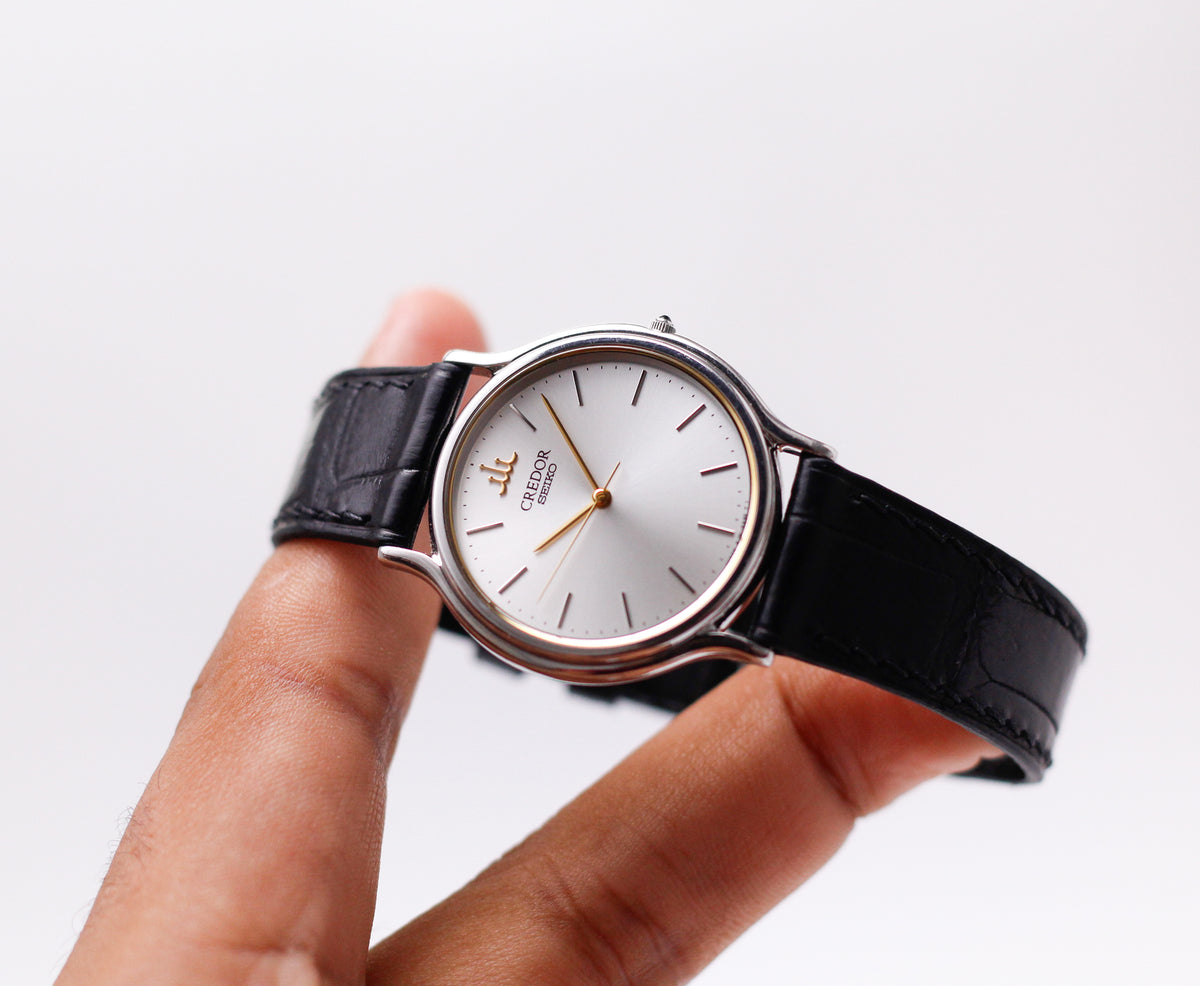 [Near Mint] 1998 Credor Quartz Radiant Silver Sunburst Dial Men's Wrist-Watch