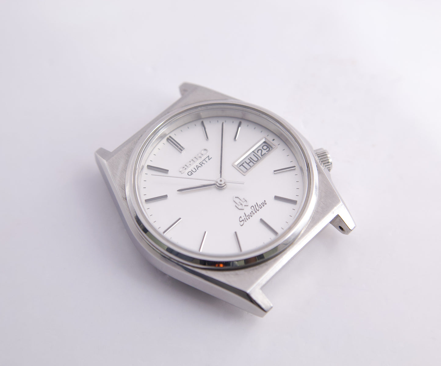 1982 Seiko Silverwave Straight Grain Gray Dial Men's Wrist-Watch