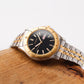 1996 Pulsar Quartz Inky Black Dial Two Tone Men's Wrist Watch