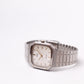 1986 Seiko Chronos 'Baby Santos' Textured White Dial Men's Wrist-Watch