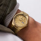 1988 Seiko SQ 100 Matte Sunburst Golden Dial Men's Wrist-Watch