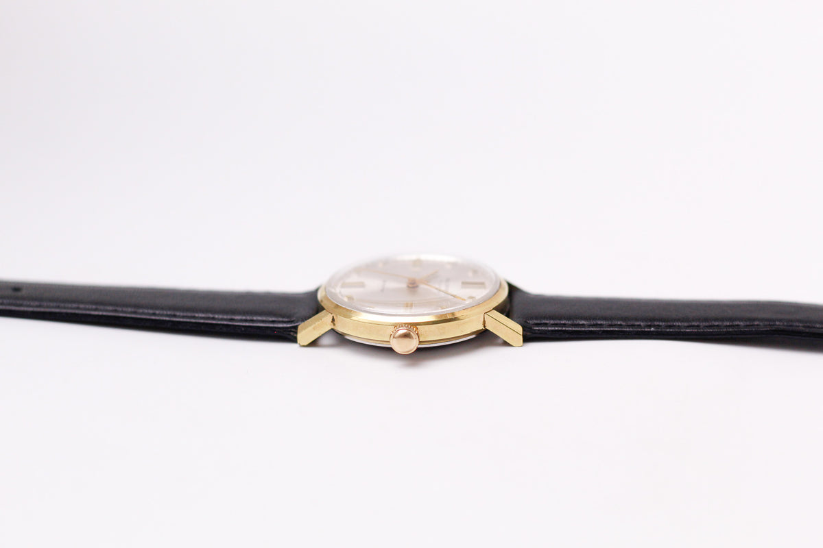 1960s Paul Raynard Mechanical Silver Sunburst Dial Men's Wrist-Watch