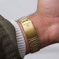 1988 Seiko SQ 100 Matte Sunburst Golden Dial Men's Wrist-Watch