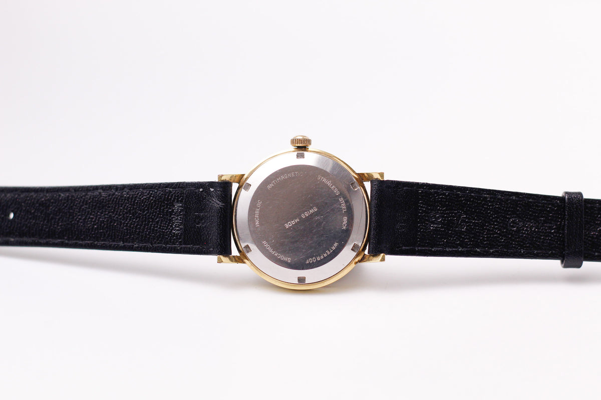 1960s Paul Raynard Mechanical Silver Sunburst Dial Men's Wrist-Watch
