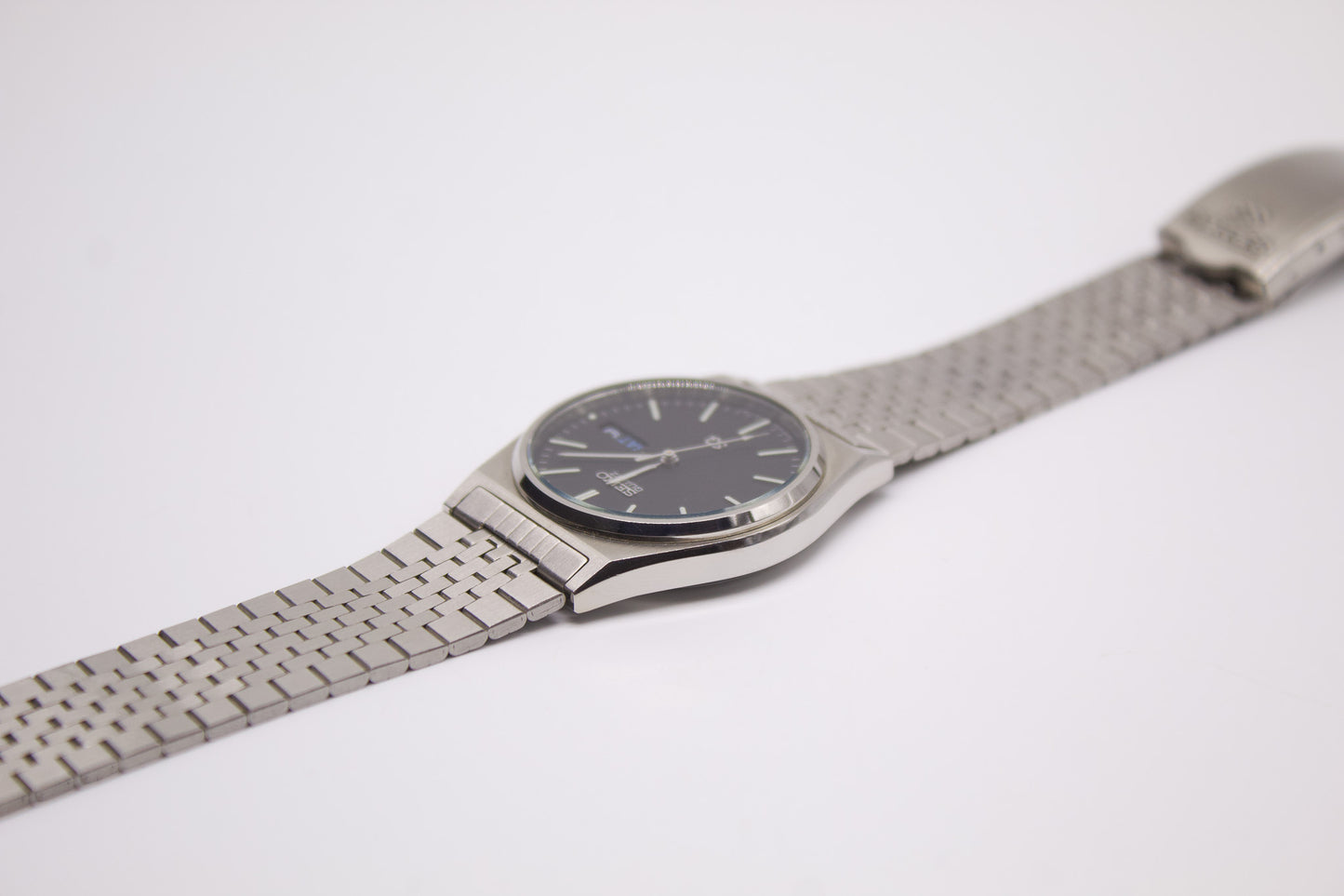 1985 Seiko SQ Matte Black Dial Men's Wrist-Watch
