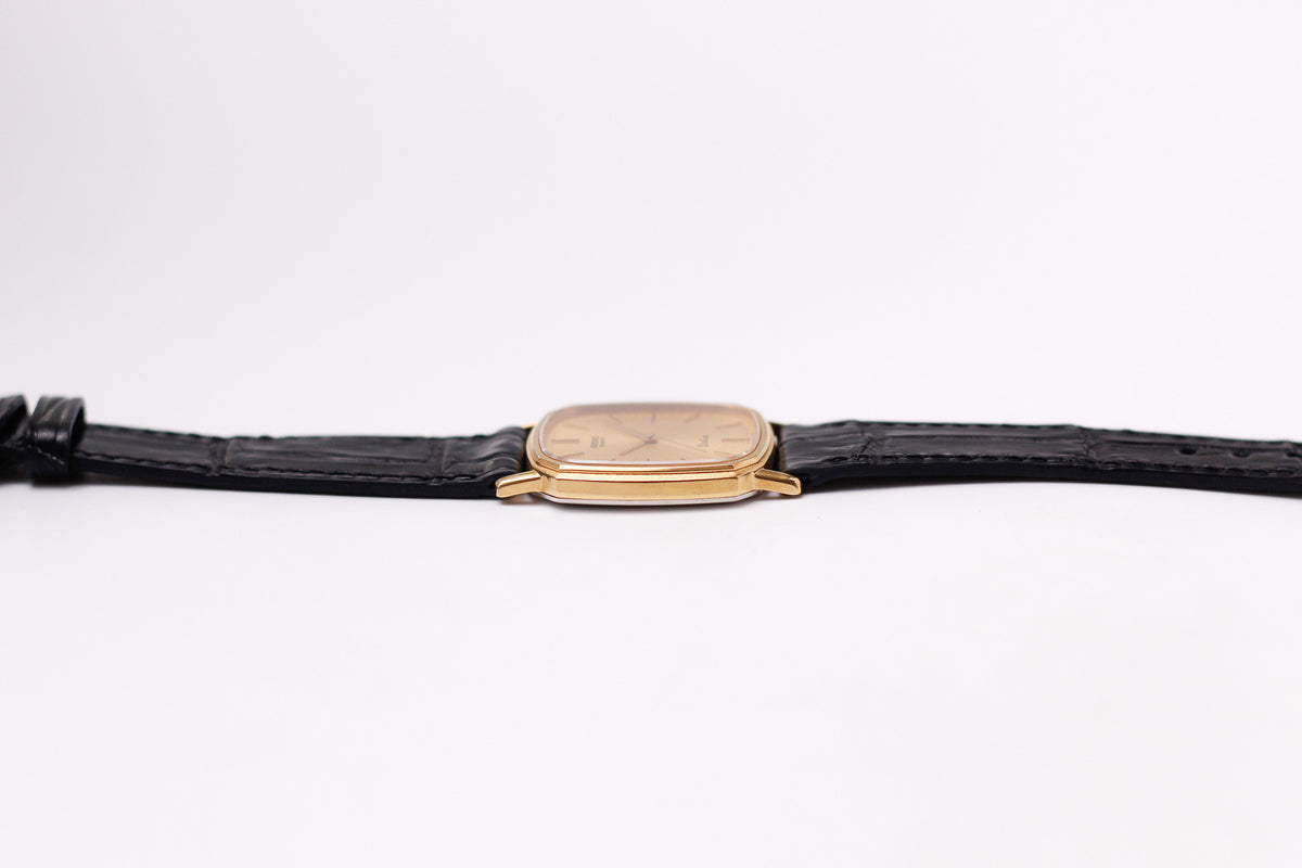 1982 Seiko Dolce Frosted Golden Dial Tank Men's Wrist-Watch