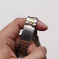 1996 Pulsar Quartz Inky Black Dial Two Tone Men's Wrist Watch
