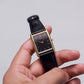1984 Seiko Quartz Charcoal Black Dial Tank Men's Wrist-Watch