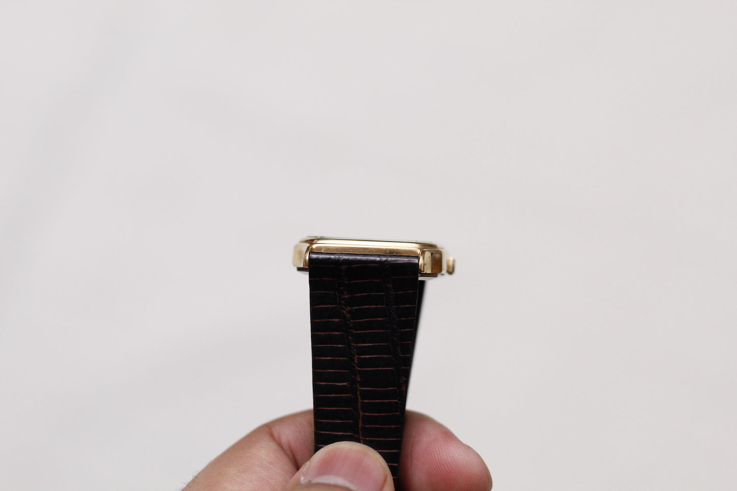 1996 Pulsar Ana-Digi Straight Grain Golden Dial Men's Wrist-Watch W/Box & Papers