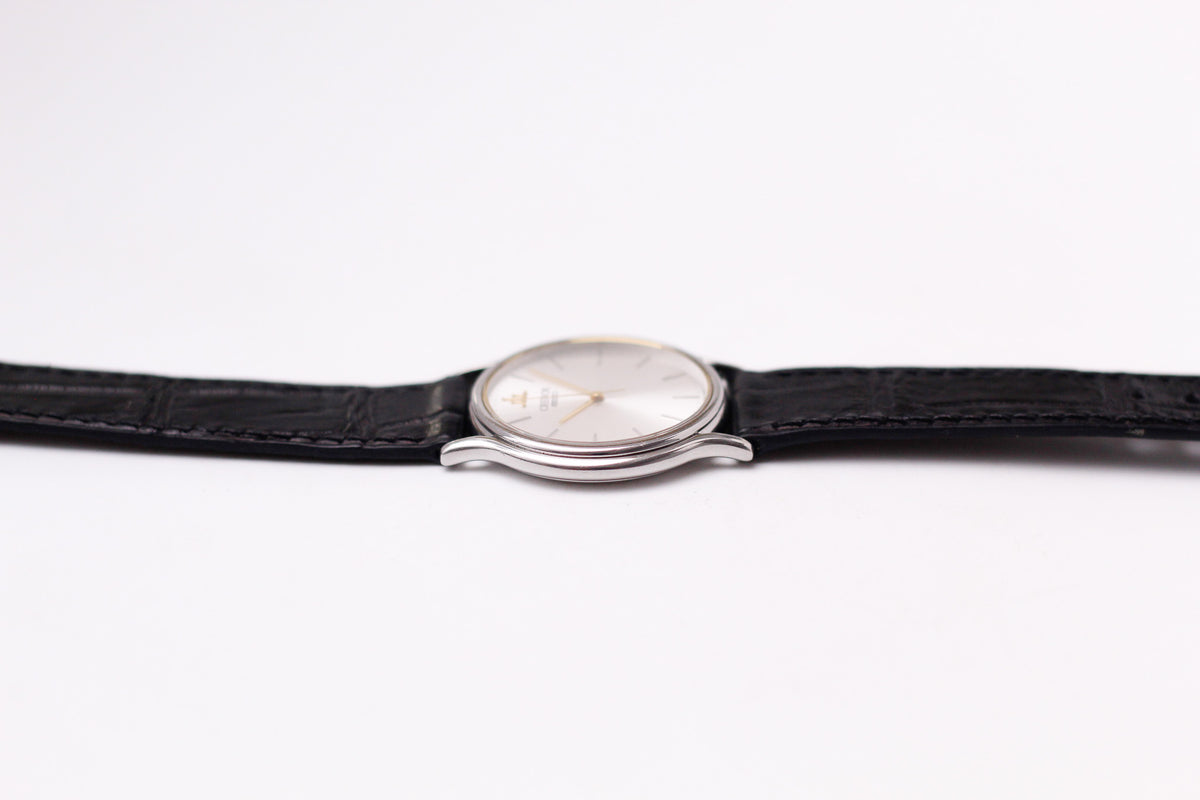 [Near Mint] 1998 Credor Quartz Radiant Silver Sunburst Dial Men's Wrist-Watch
