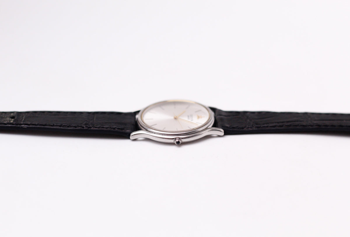 [Near Mint] 1998 Credor Quartz Radiant Silver Sunburst Dial Men's Wrist-Watch