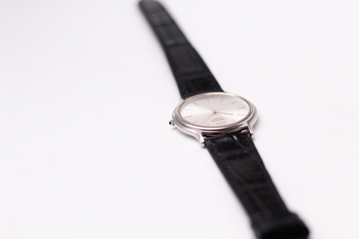 [Near Mint] 1998 Credor Quartz Radiant Silver Sunburst Dial Men's Wrist-Watch