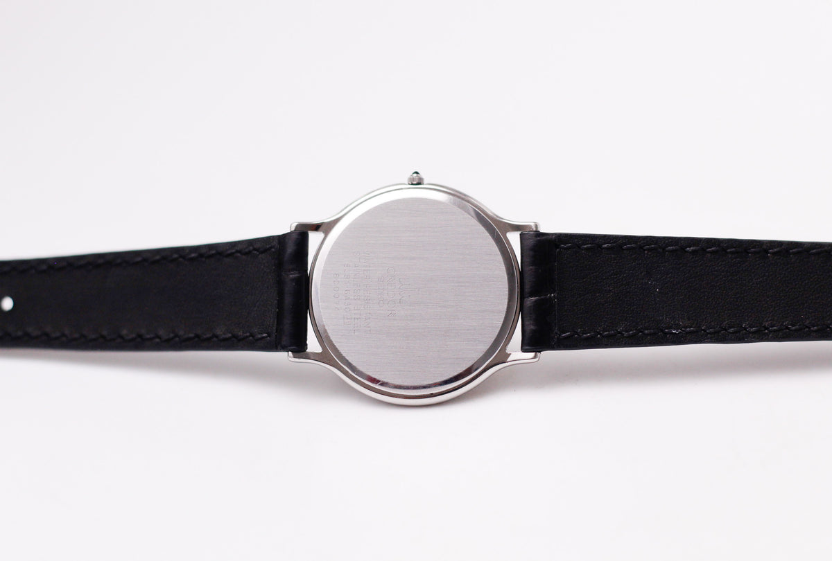 [Near Mint] 1998 Credor Quartz Radiant Silver Sunburst Dial Men's Wrist-Watch