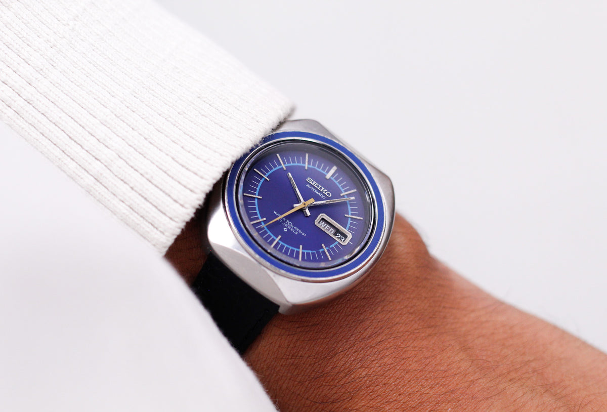 [Serviced] 1971 Seiko Automatic Midnight Blue Dial Men's Wrist-Watch