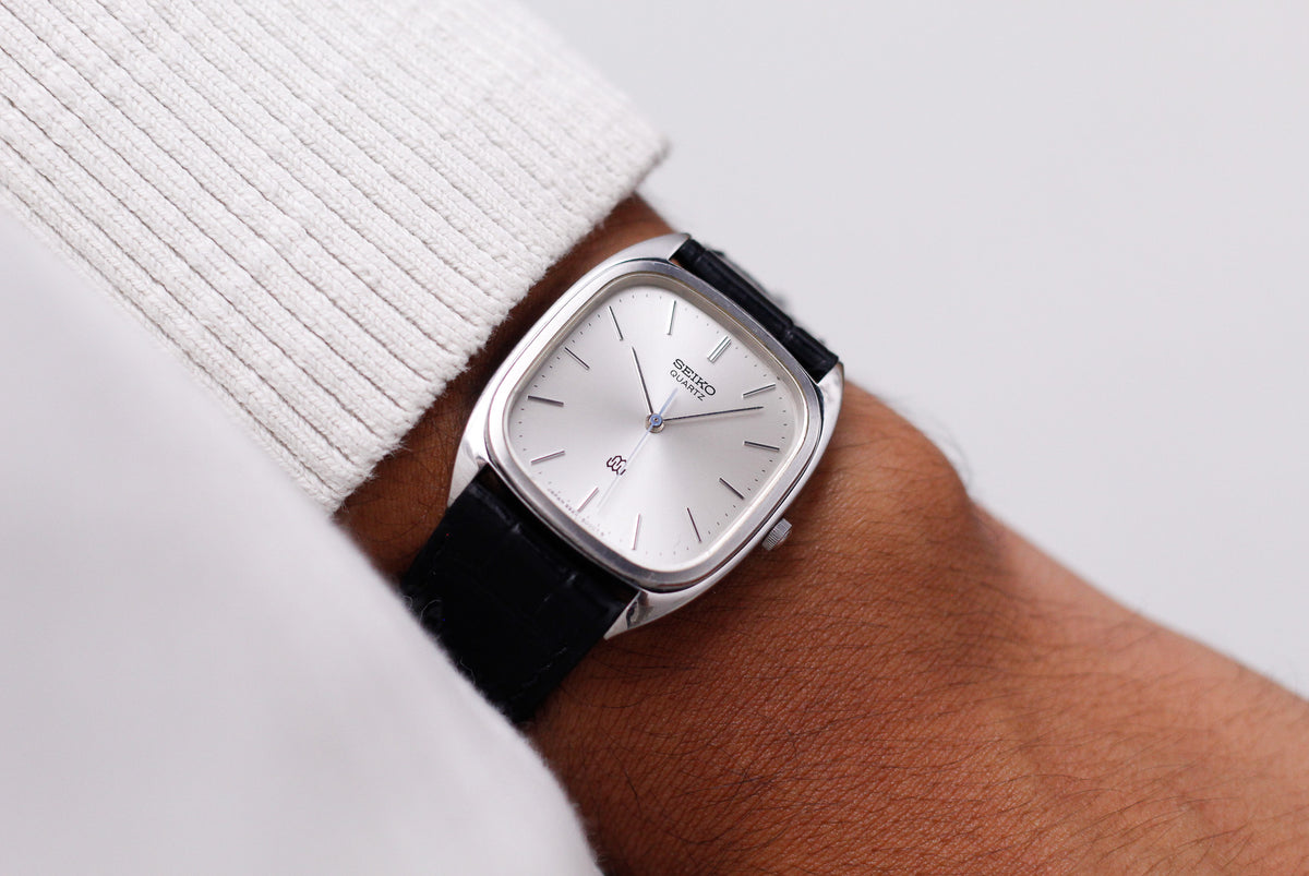 1980 Seiko Twin Quartz Silver Sunburst Dial Men's Wrist-Watch