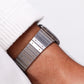 1986 Seiko Chronos 'Baby Santos' Textured White Dial Men's Wrist-Watch