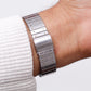 1986 Seiko Chronos 'Baby Santos' Textured White Dial Men's Wrist-Watch