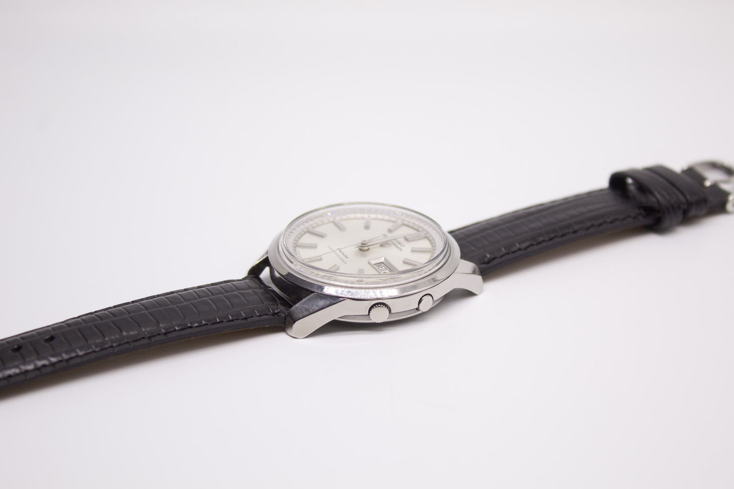 [Serviced] 1966 Seiko Sportsmatic Deluxe Silver Sunburst Dial Men's Wrist-Watch
