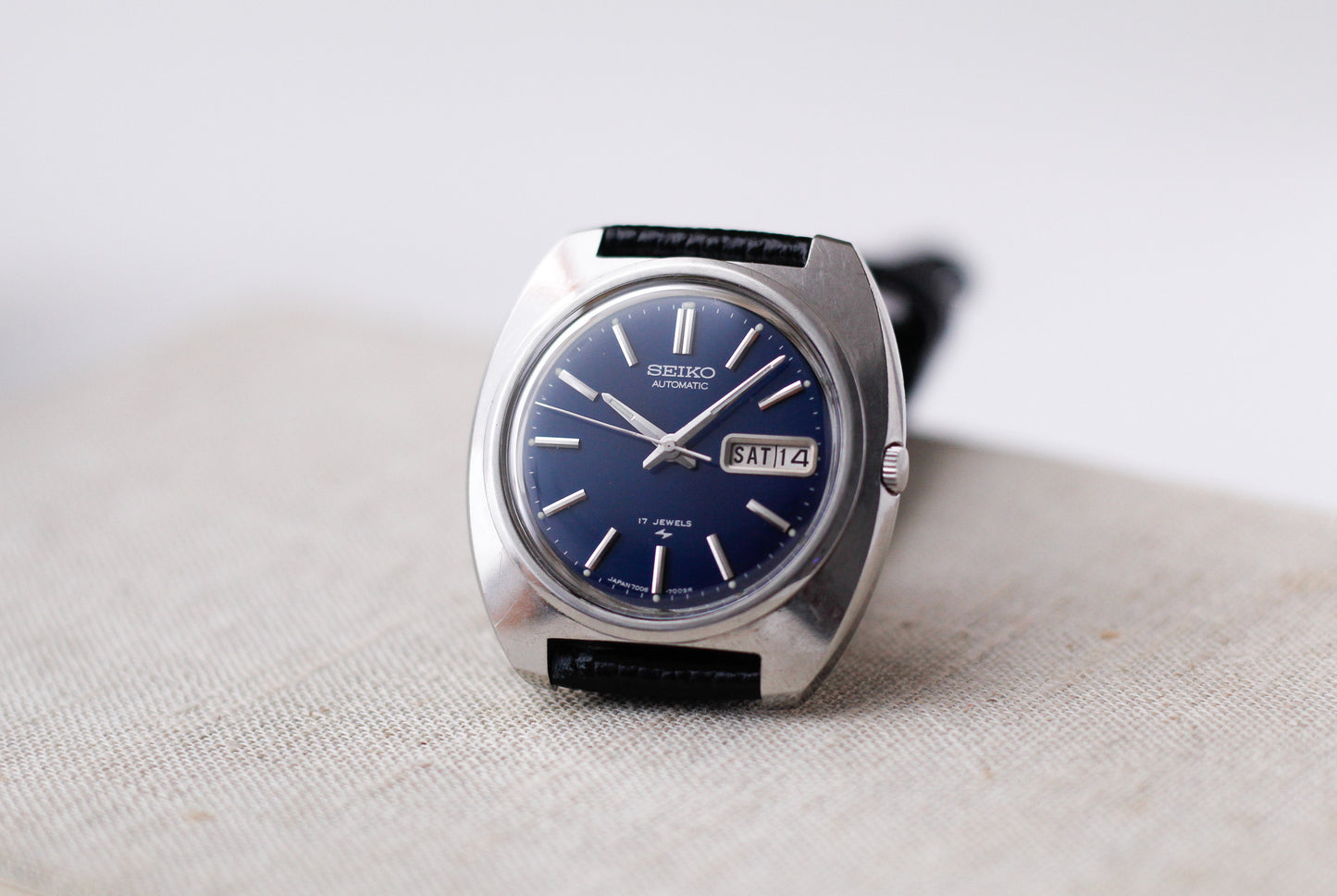 [Serviced] 1973 Seiko Automatic Marine Blue Dial Men's Wrist-Watch