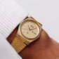 1985 Seiko SQ Rich Golden Dial Men's Wrist-Watch