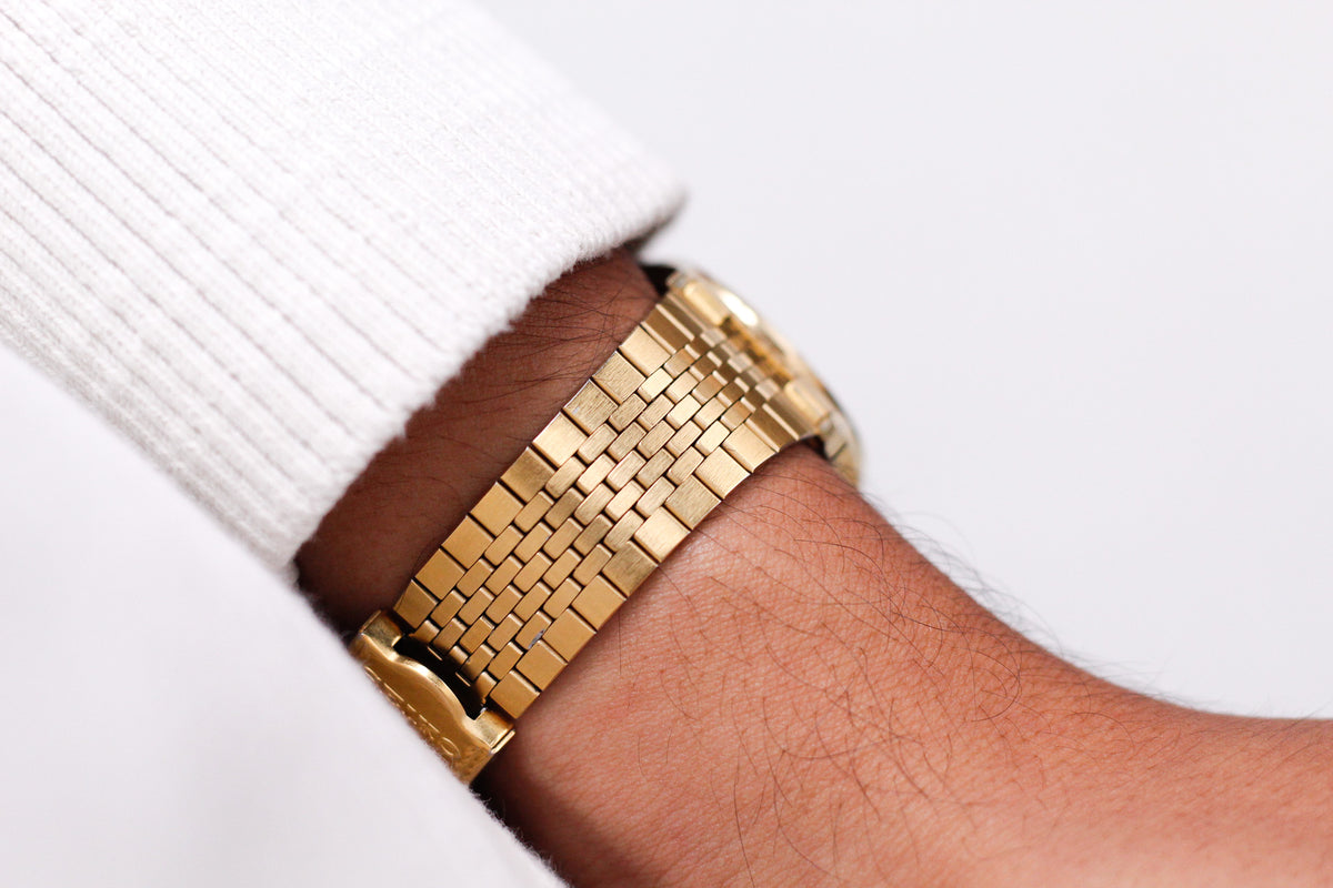 1985 Seiko SQ Rich Golden Dial Men's Wrist-Watch