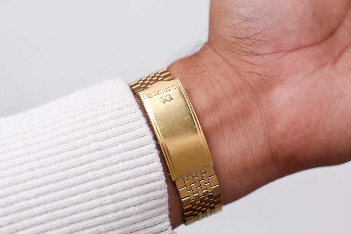 1985 Seiko SQ Rich Golden Dial Men's Wrist-Watch