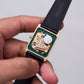 1984 Seiko Quartz Charcoal Black Dial Tank Men's Wrist-Watch
