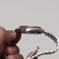 1990 Pulsar Quartz Straight Grain Golden Dial Two Tone Men's Wrist-Watch