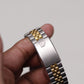 1990 Pulsar Quartz Straight Grain Golden Dial Two Tone Men's Wrist-Watch