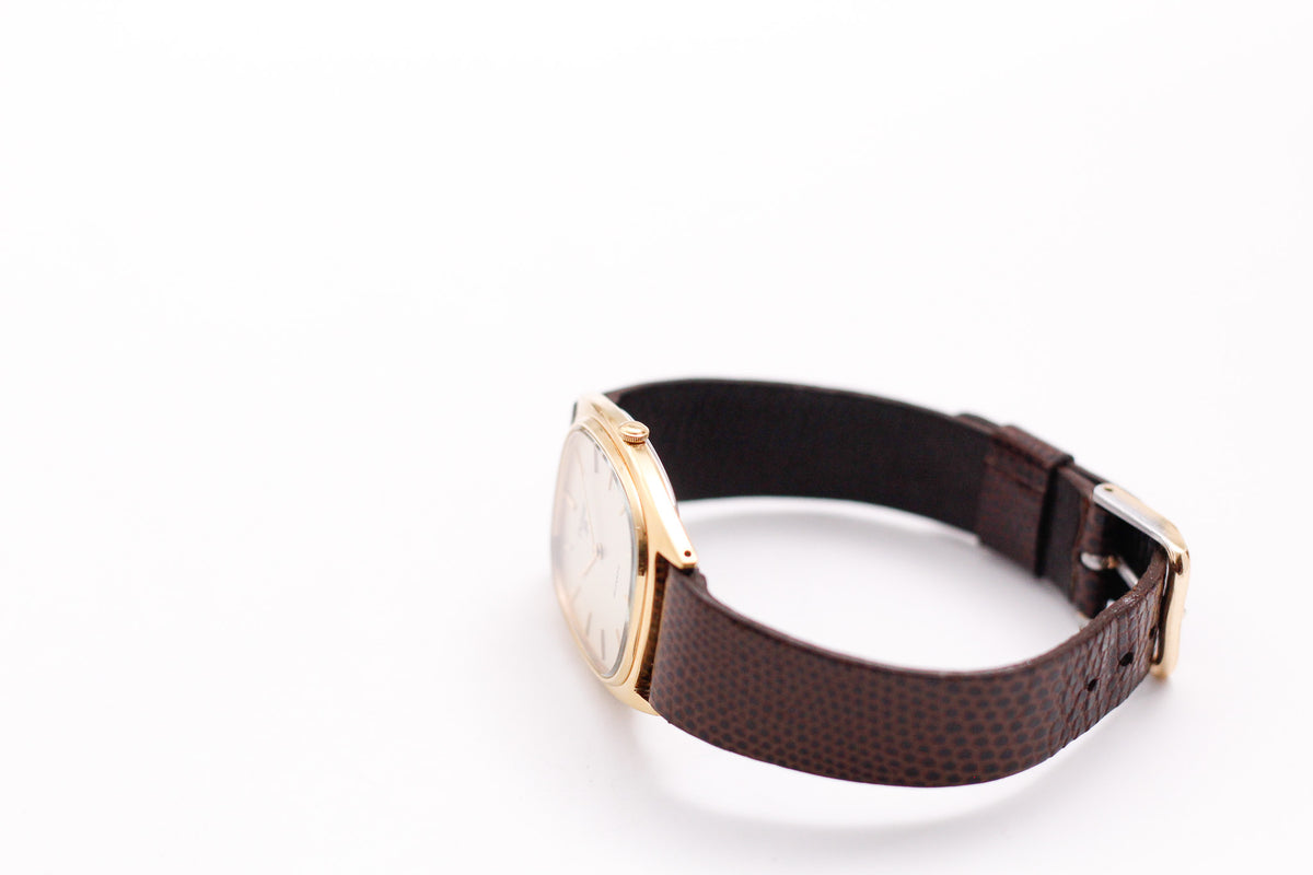 1983 Pulsar Quartz Baby Ellipse Golden Washi Dial Men's Wrist-Watch