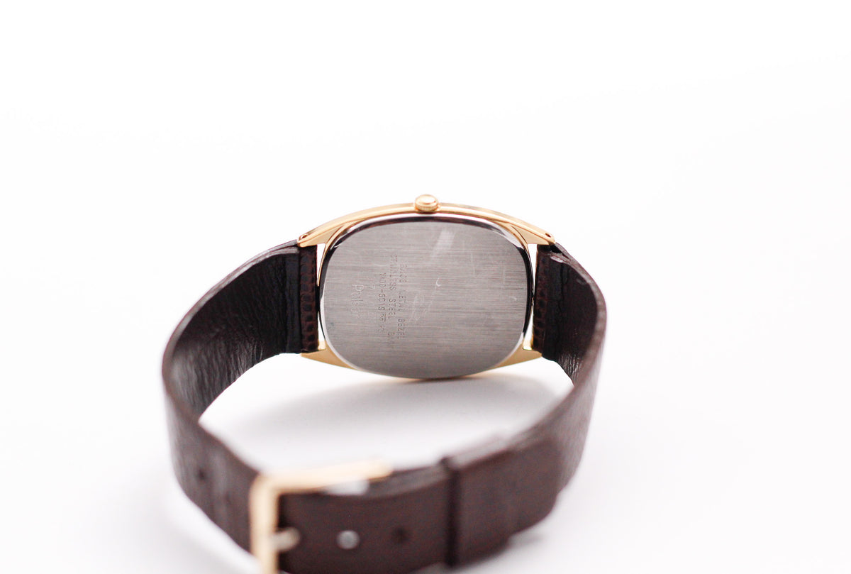 1983 Pulsar Quartz Baby Ellipse Golden Washi Dial Men's Wrist-Watch