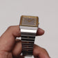 [Near Mint] 1982 Seiko Quartz Straight Grain Gray Dial Two Tone Tank Men's Wrist-Watch