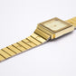 1990s Citizen CQ Quartz Golden Square Men's Wrist-Watch W/Box