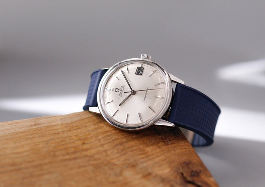 1960s Omega Seamaster Automatic Silver Sunburst Dial Men's Wrist-Watch