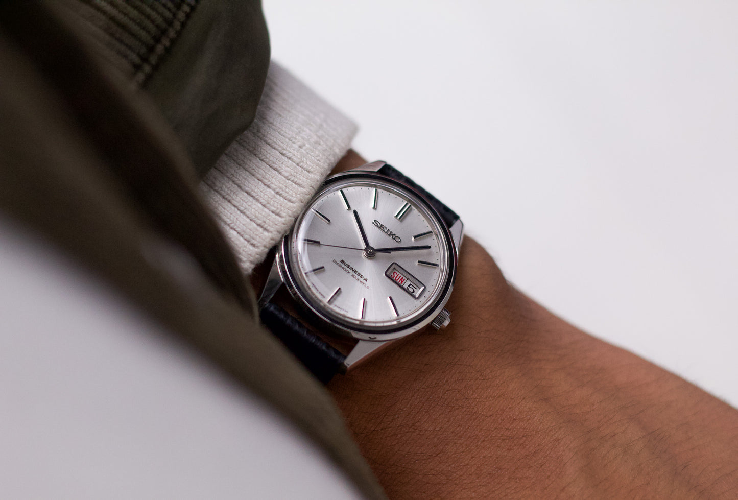 [Serviced] 1967 Seiko Business-A Silver Sunburst Dial Men's Wrist-Watch