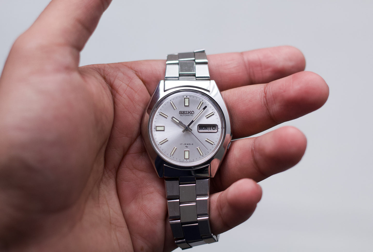 [Serviced] 1978 Seiko Automatic Silver Sunburst Dial Men's Wrist-Watch