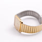1983 Seiko Quartz Straight Grain Golden Dial Tank Men's Wrist-Watch W/Box