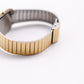 1983 Seiko Quartz Straight Grain Golden Dial Tank Men's Wrist-Watch W/Box