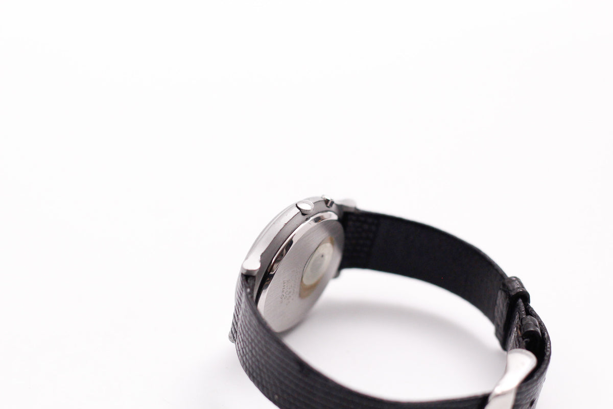 1997 Citizen Quartz Alarm Matte Black Dial Men's Wrist-Watch