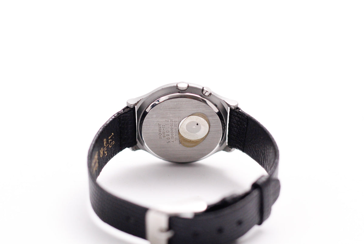 1997 Citizen Quartz Alarm Matte Black Dial Men's Wrist-Watch
