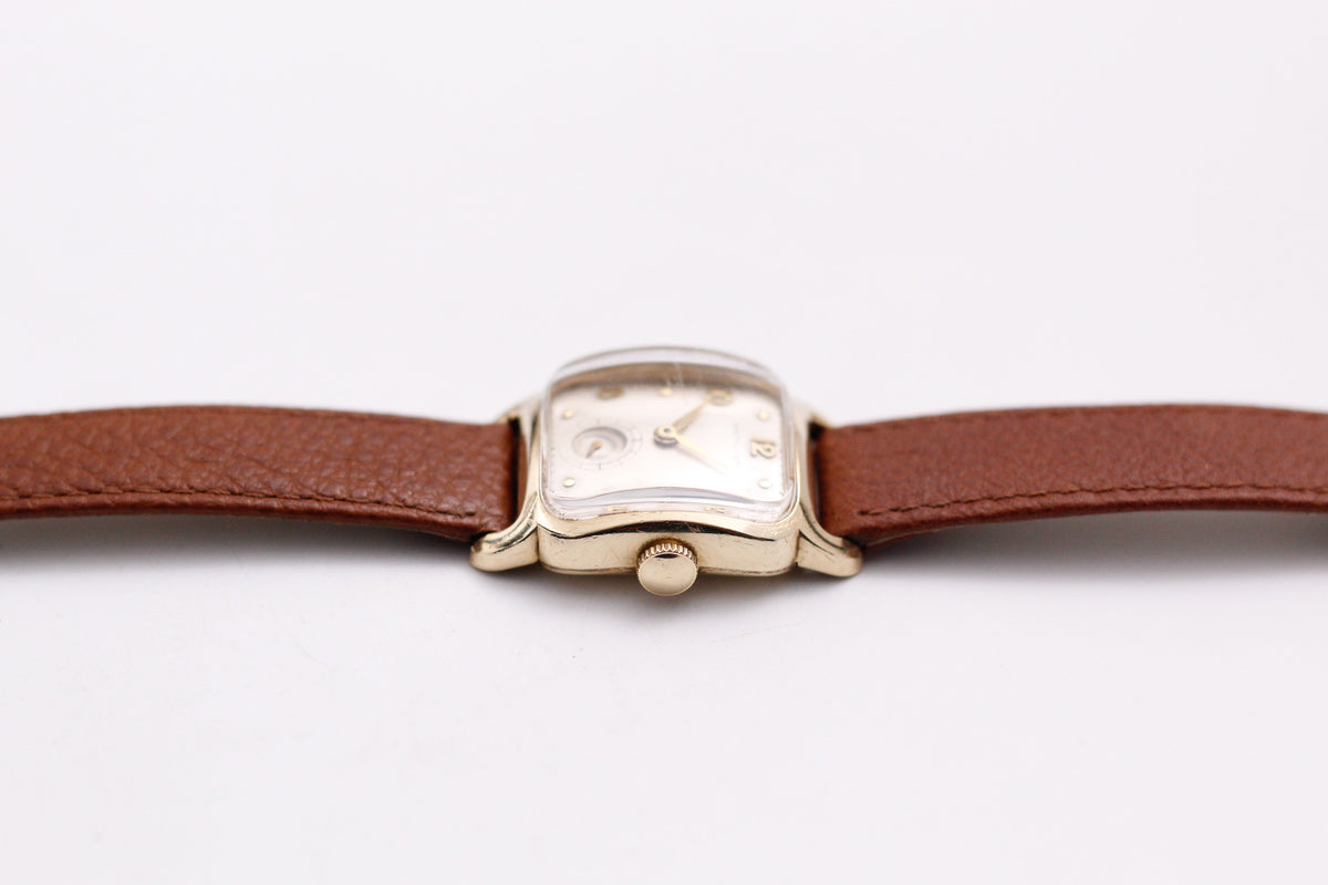 [Serviced] 1950s Hamilton Mechanical Art Deco 10K Filled Gold Men's Wrist-Watch