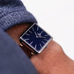 [Rare] 1970s Universal Geneve Mechanical Striped Blue Dial Men's Wrist-Watch
