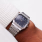 1980 Seiko Quartz Midnight Blue Pinstripe Dial Men's Wrist-Watch