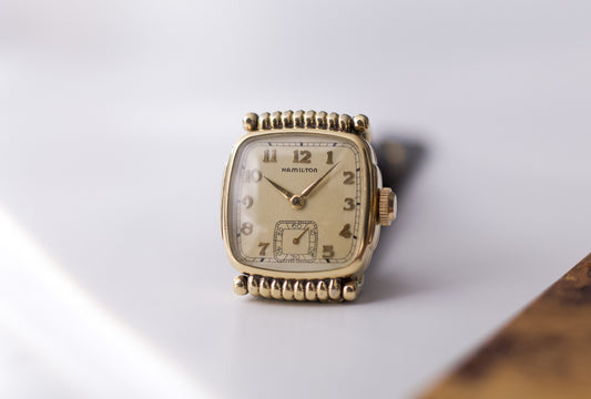[Serviced] 1940s Hamilton 'Russell' Men's Art Deco Wrist-Watch