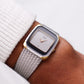 1983 Citizen CQ Quartz Gemstone Silver Dial Frosted Two Tone Case Men's Wrist-Watch