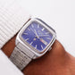 1984 Seiko QZ Midnight Blue Washi Dial TV Case Men's Wrist-Watch