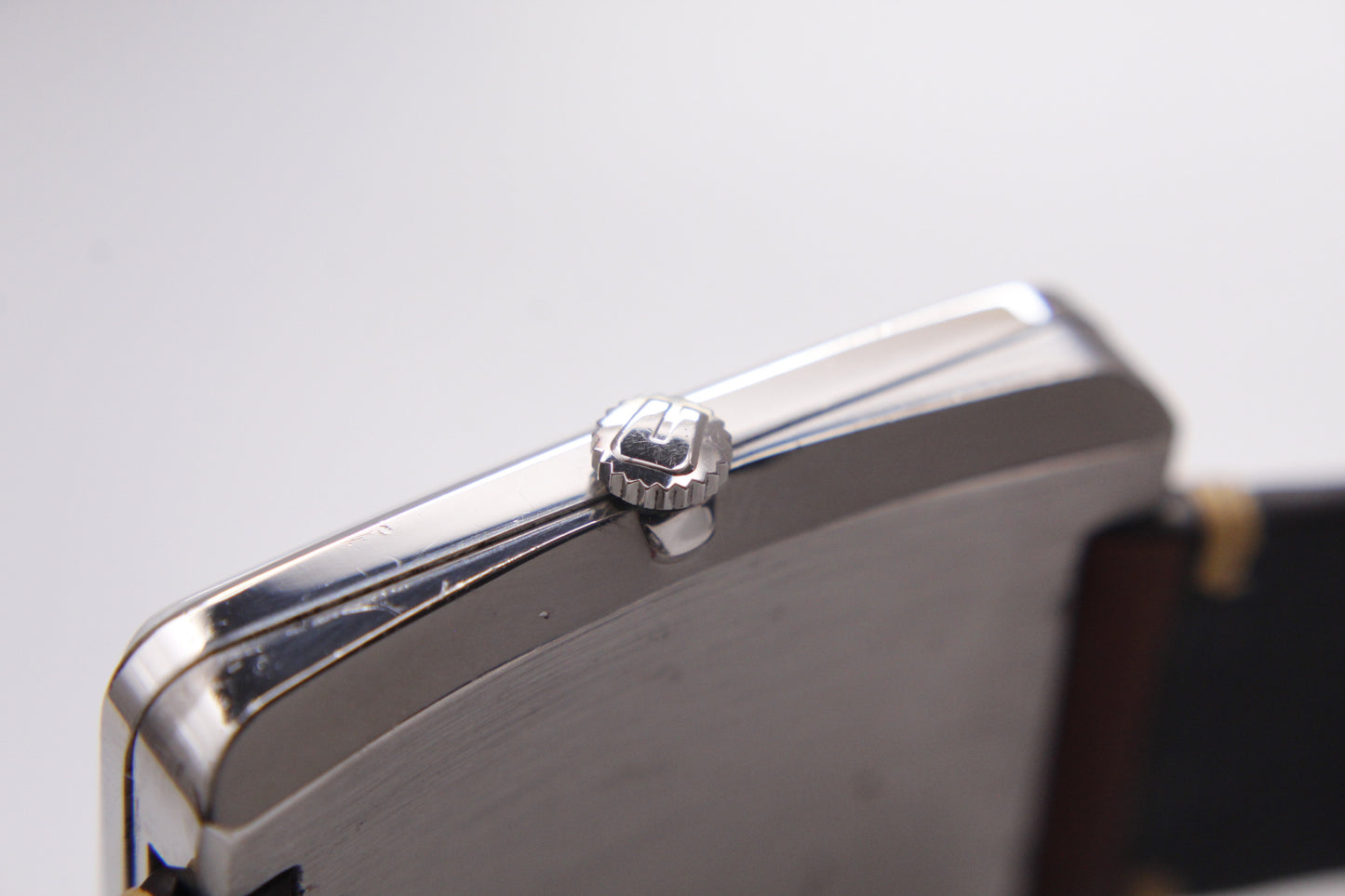 [Rare] 1970s Universal Geneve Mechanical Striped Blue Dial Men's Wrist-Watch