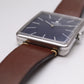 [Rare] 1970s Universal Geneve Mechanical Striped Blue Dial Men's Wrist-Watch